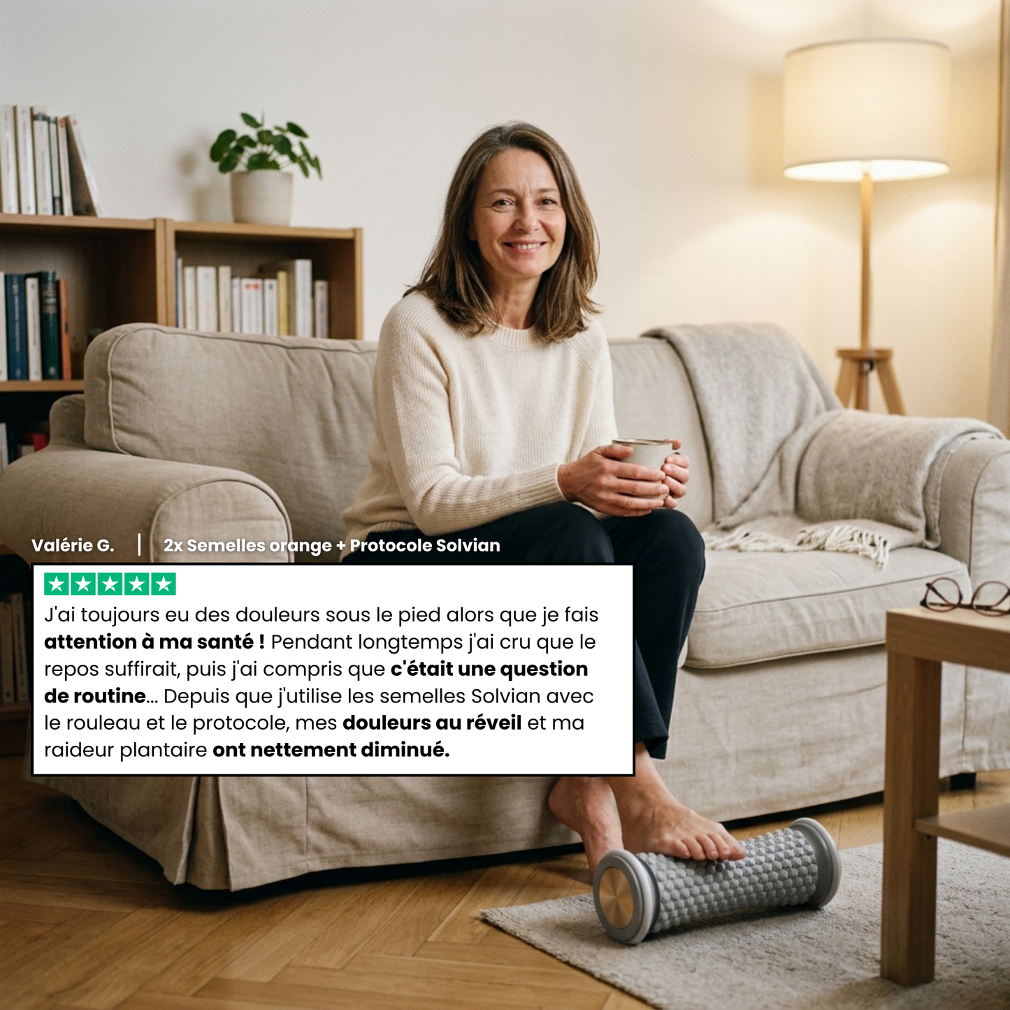 Rouleau de décompression plantaire + exercices