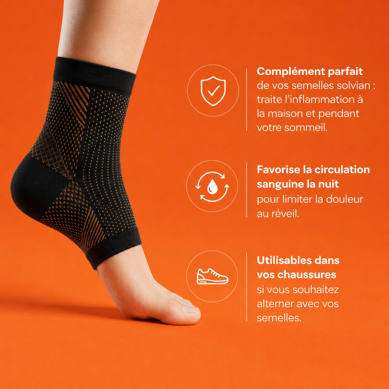 Chaussettes Compressives De Nuit - Anti Inflammation