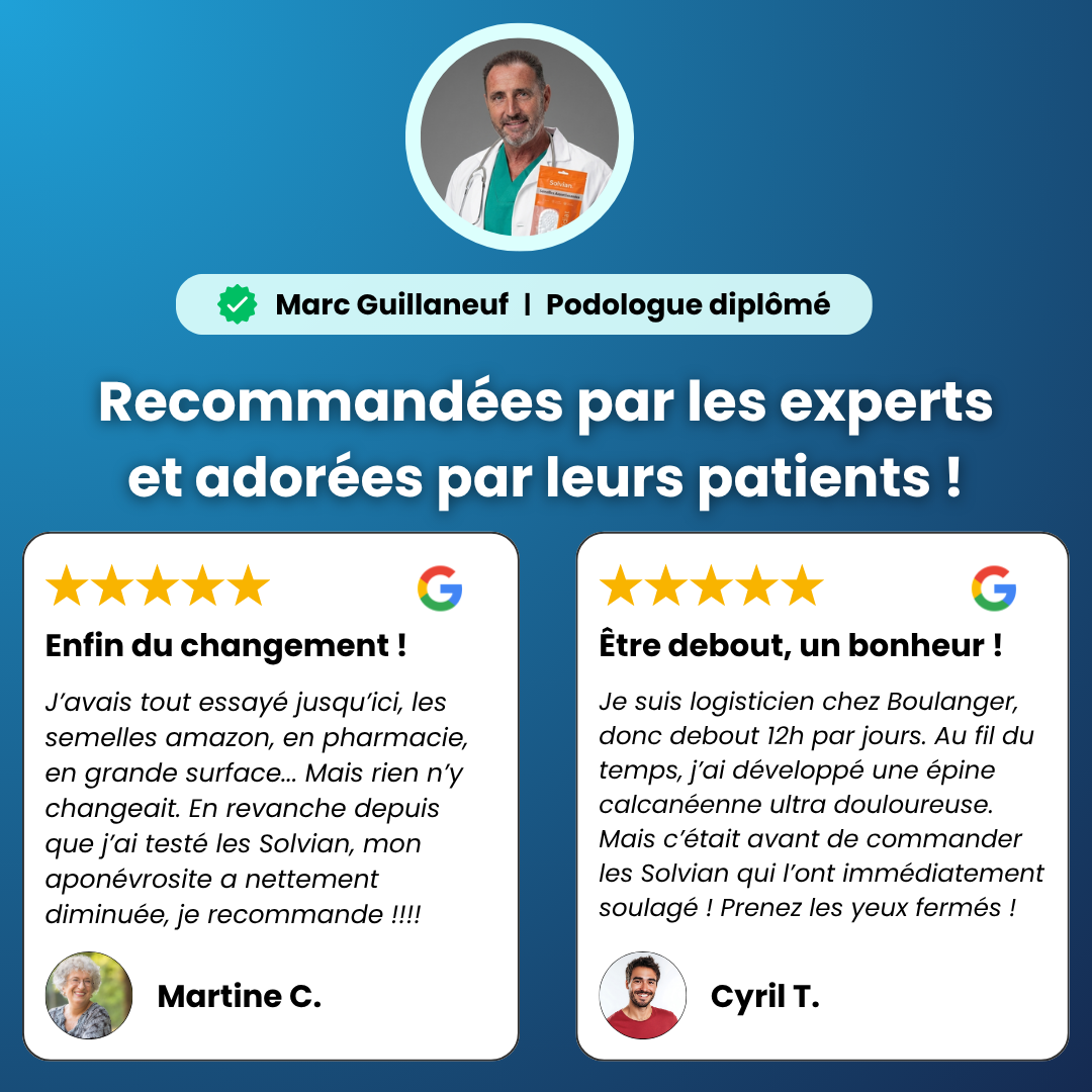 Semelles anti-douleur plantaire