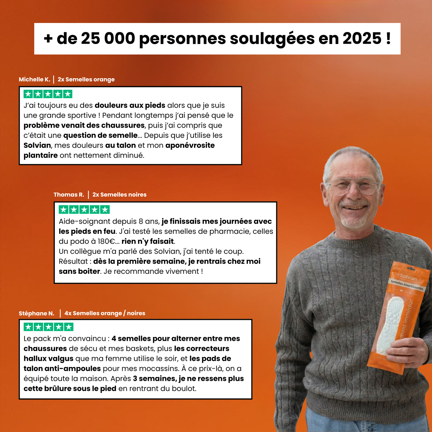 Semelles anti-douleur plantaire