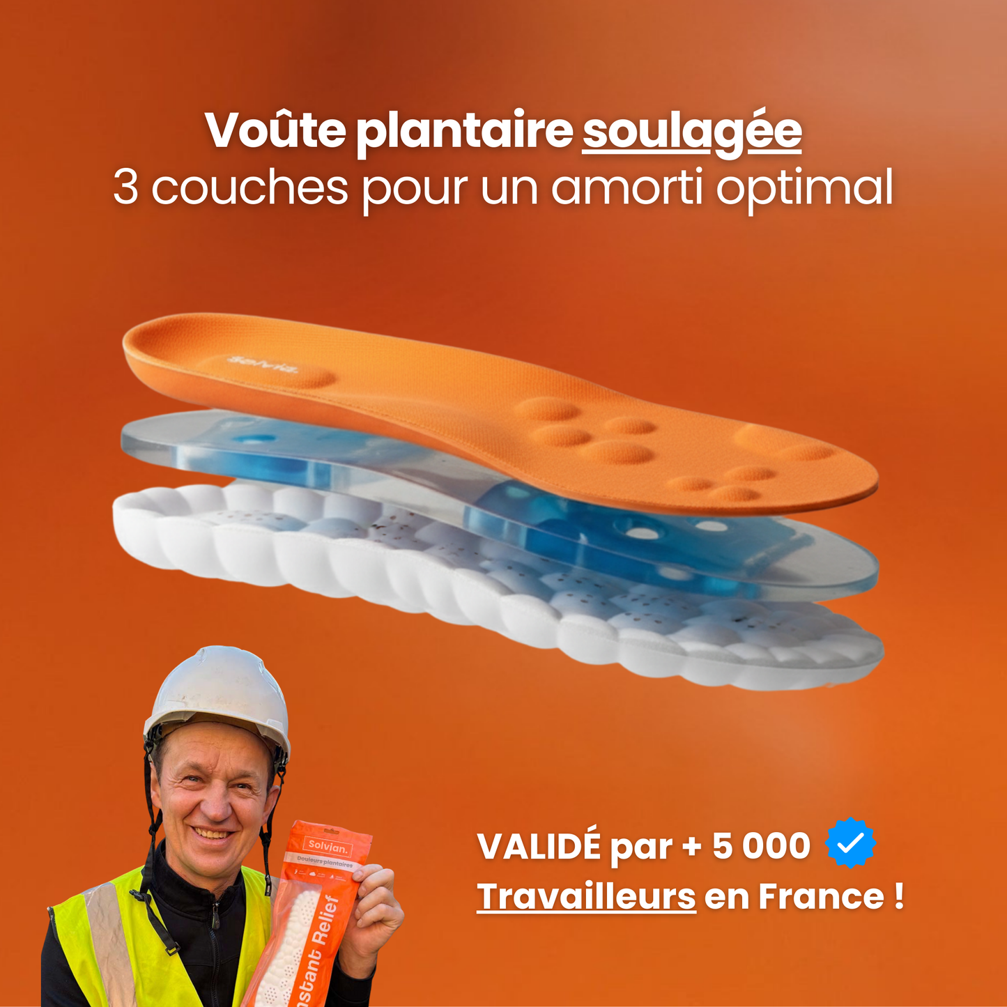 Semelles anti-douleur plantaire